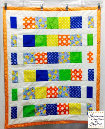 Rubber Duckie Baby Quilt & Pillow Set ~ Front of Quilt