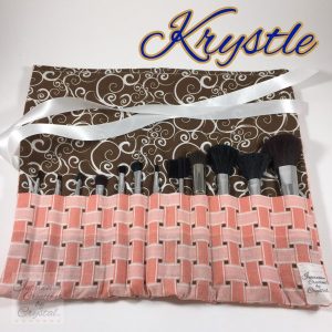 Krystle Makeup Brush Roll: 13 1/2 x 12
