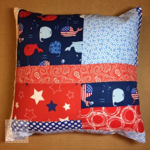 Patriotic Baby Quilt and Pillow Set ~ Front of Pillow