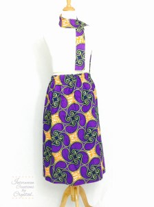 Purple and Yellow Paisley Skirt & Scarf