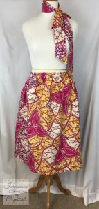 Pink, Yellow & Purple Skirt and Scarf