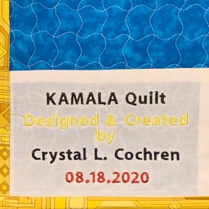 KAMALA Quilt ~ Label